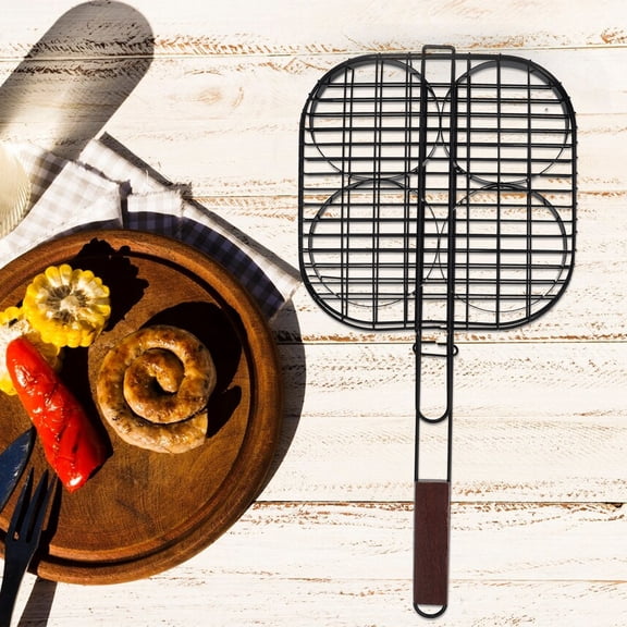 Baluue Fish Grill Bbq Grill Basket Iron Barbecue Parties 1Set