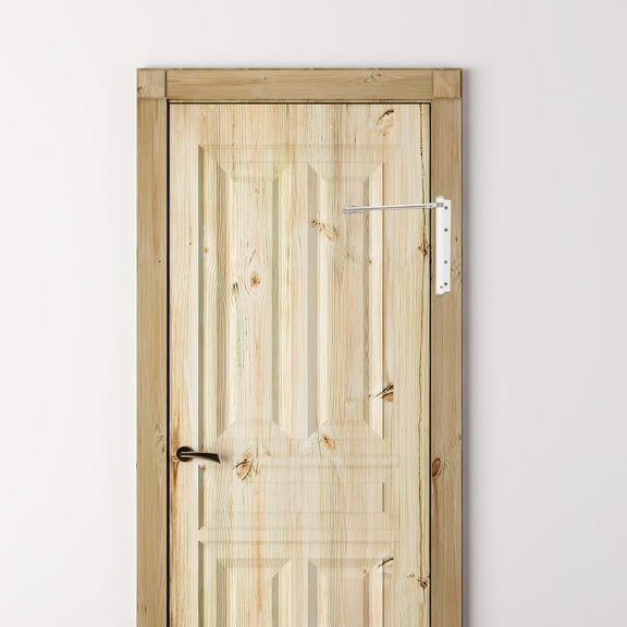 Baluue Door Closer Hinge Automatic Closing 1 Set White Stainless Steel