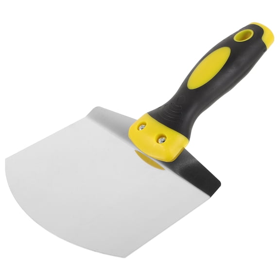 Baluue Stainless Steel Drywall Scraper with Curved Edge for Mud Removal, Corner Smoothing, and Accurate Finishing Tool