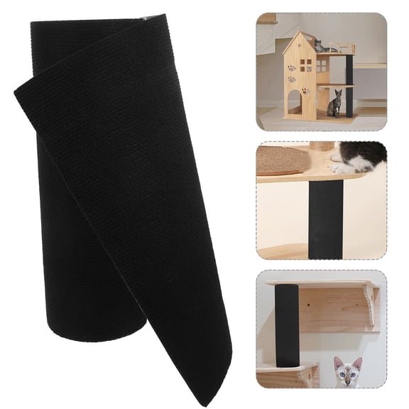 Baluue Black Self-Adhesive Carpet Mat, 1 Piece Non- Floor Rug Protector for Home and Office Use