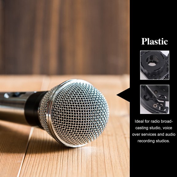 Baluue Sturdy Black Condenser Mic Holder Shockproof Stand for Radio Broadcasting Use