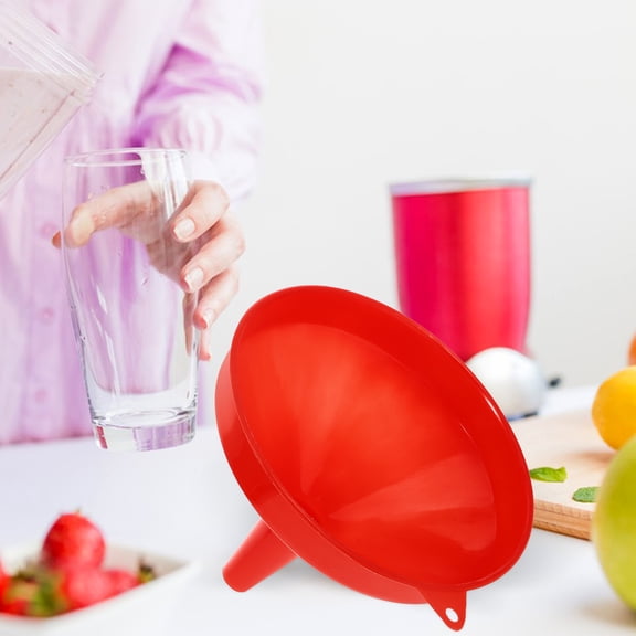 Baluue Sturdy Plastic Kitchen Funnel for Filling Oil Vinegar and Liquid Containers