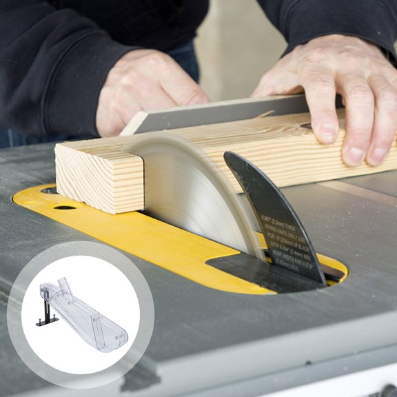 Baluue Table Saw Guard Protector Transparent Design with Vacuum Attachment Opening