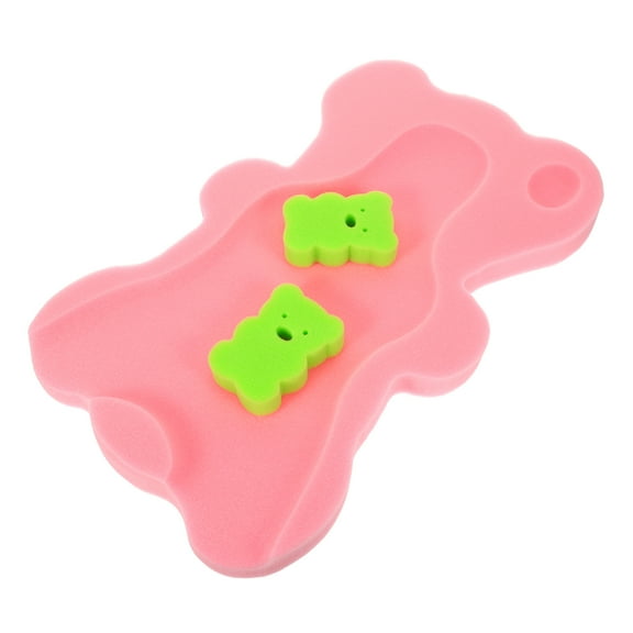Baluue Toddler Bath Sponge Cushion Pink PU Sponge Floatation Bathing Aid 1Pack