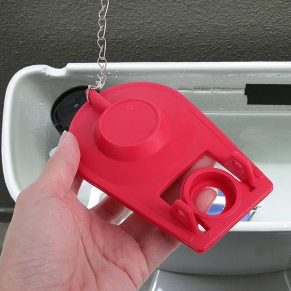 Baluue Universal Red Toilet Flapper Repair Kit Silicone Seal Leakproof Efficient Water Saving