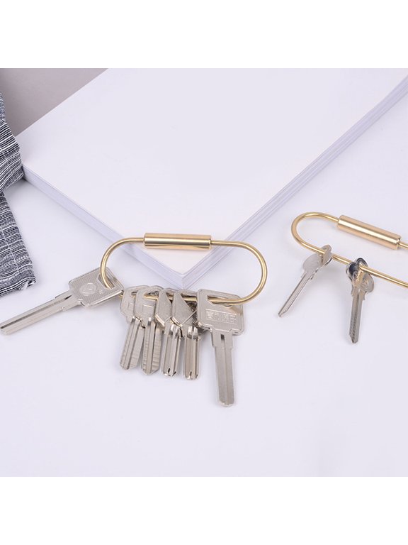 Vintage Tone Pendant Keychain, Handmade Brass Key , Decorative Bag Charm Accessory for Keys and Purse