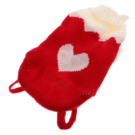 Baluue Kitten Outfit Pet Knit Sweater Red Wool Easy to Wear 1Pack for Kittens