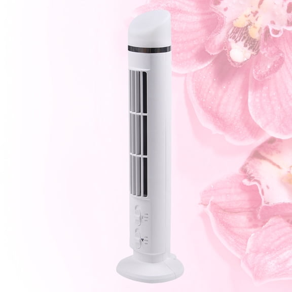 Baluue White Bladeless Tower Fan Multi-Function Cooling Fan for Home and Office Use