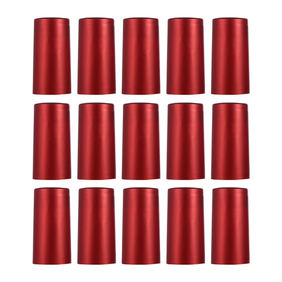 Baluue 50pcs Red PVC Wine Bottle Caps Heat Shrink Sealer for Storage Professional Wine Making Supplies