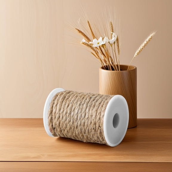 Baluue Wired Jute Twine For Crafts Durable Khaki Twine String For Outdoor Projects 1Pcs
