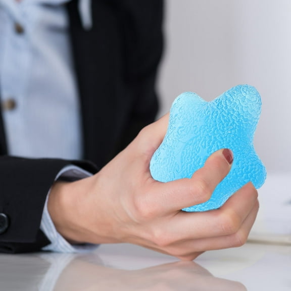 Baluue Finger Strengthener Hand Therapy Balls Sky-blue 1Pcs
