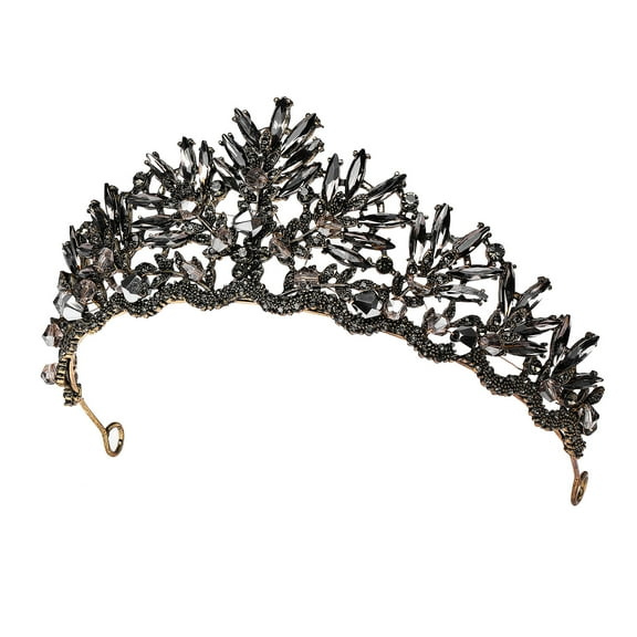 Baluue big rhinestone tiara rhinestone tiara Black Alloy 1Pcs Hair Accessory