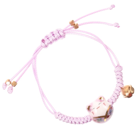 Baluue cat bracelet for teens Fortune Cat Bracelet Adjustable Rope Cat Shape 1Pack for Women