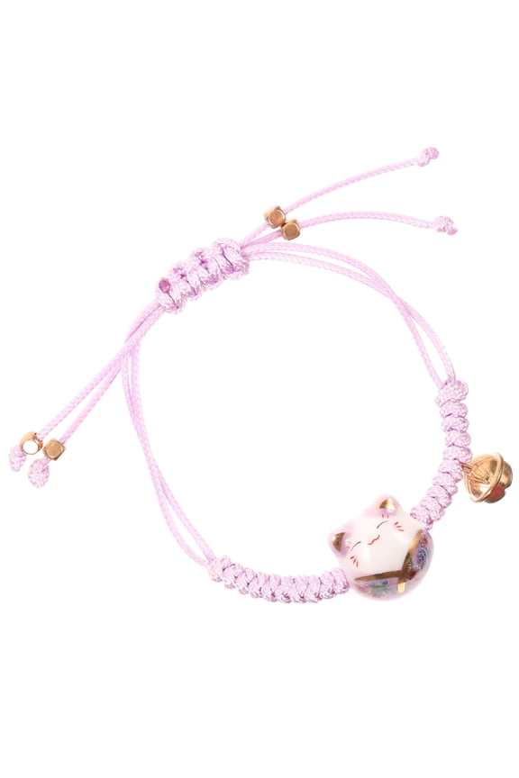 Adjustable Cat Bracelet for Teens and Women, Cute Cat Shape Rope Bracelet, 1 Pack