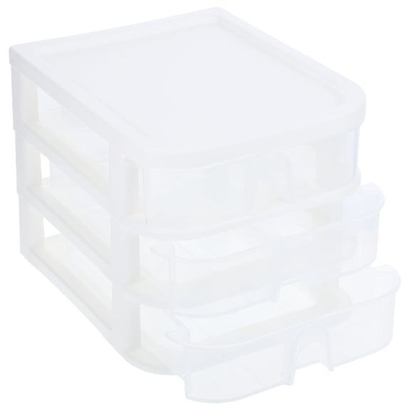 Baluue compact desk drawer box for kitchen tabletop storage drawers white pp drawer style 1Pcs