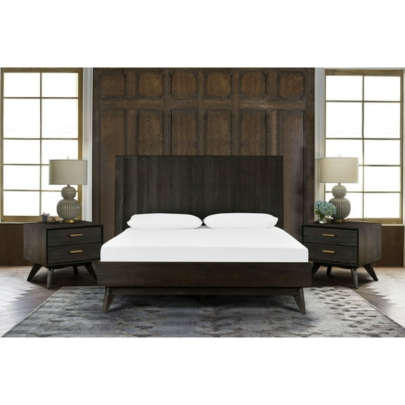Baly 3 Piece Acacia King Bedroom Set