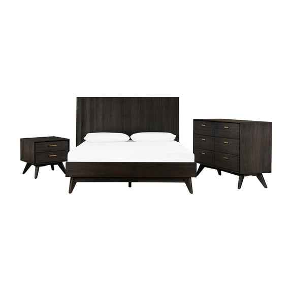 Baly 3 Piece Acacia Queen Bedroom Set