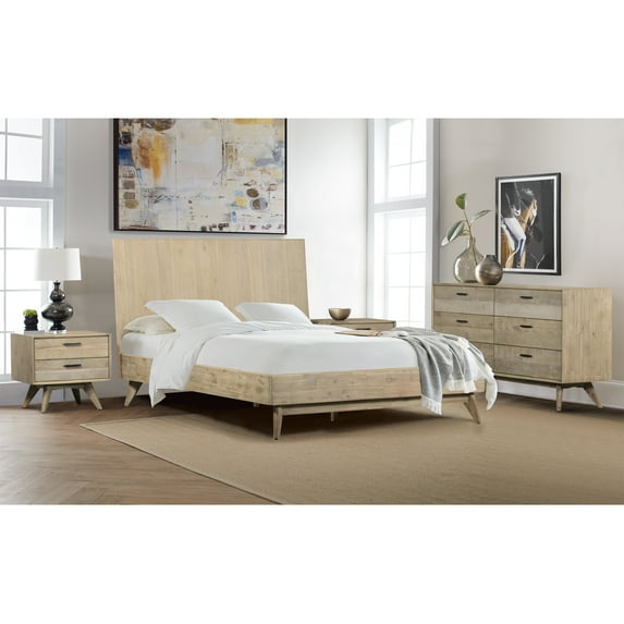 Baly 4 Piece Acacia Queen Bedroom Set with Dresser and Nightstands