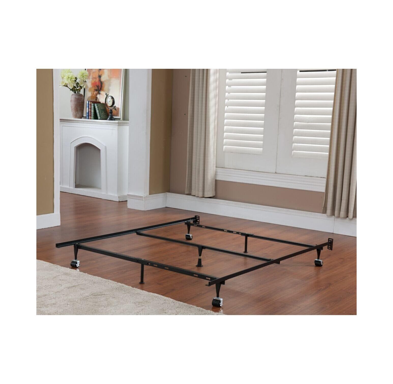 BalyFovin 7Leg Super Duty Adjustable Metal Bed Frame (Queen/Full/XL