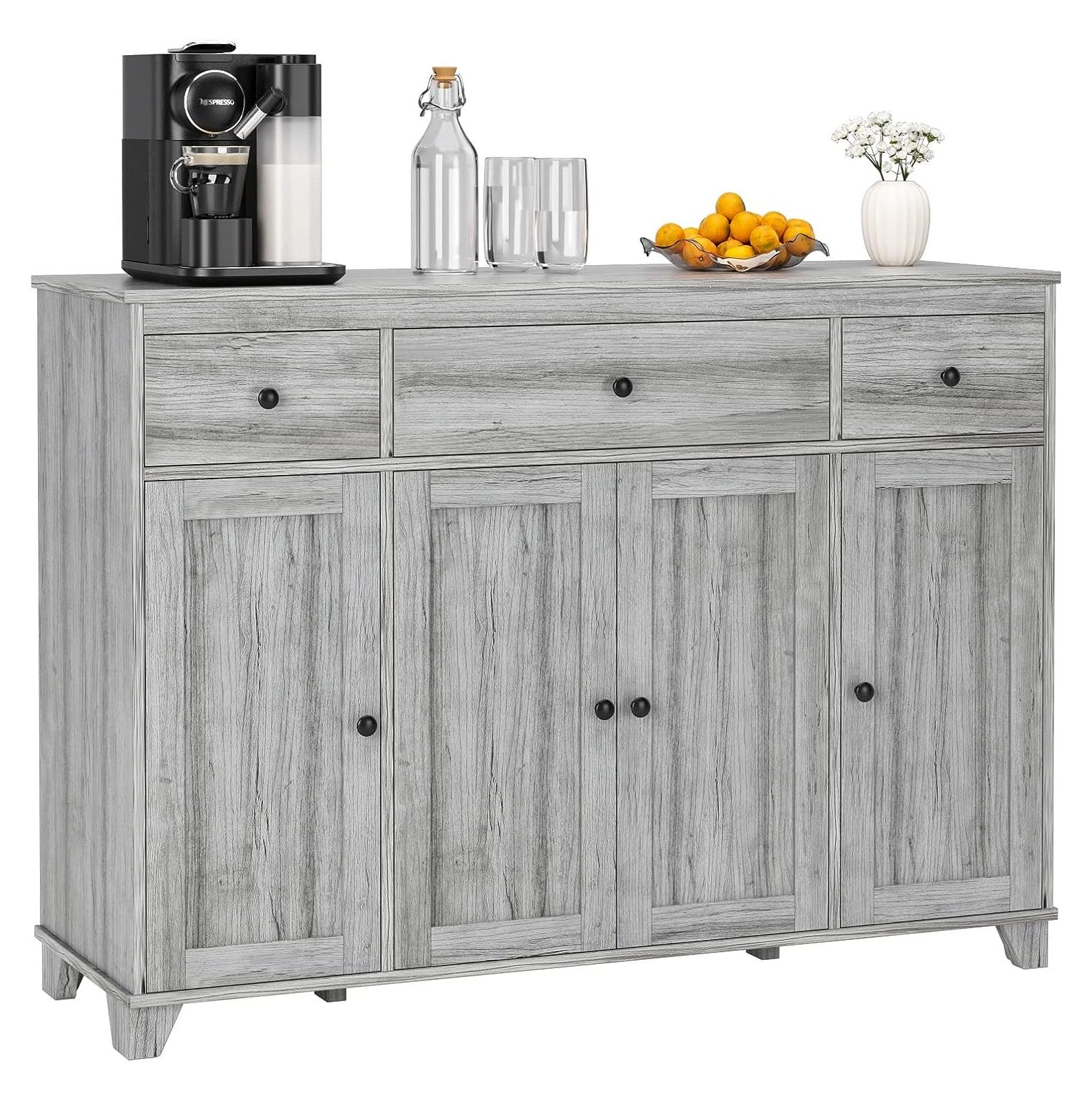 BalyFovin Buffet Farmhouse Sideboards and Buffets with 3