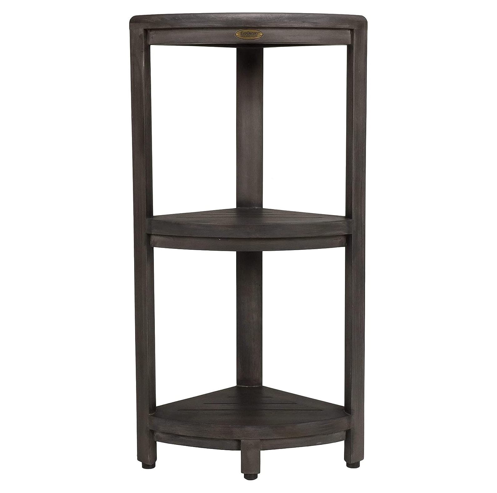 BalyFovin Teak Shower Corner Shelf 3Tier Wood Corner Shower Bench with