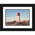 thumbnail image 1 of Balzer, Bodo 14x11 Black Ornate Wood Framed with Double Matting Museum Art Print Titled - Lighthouse On Winter Morning, 1 of 4