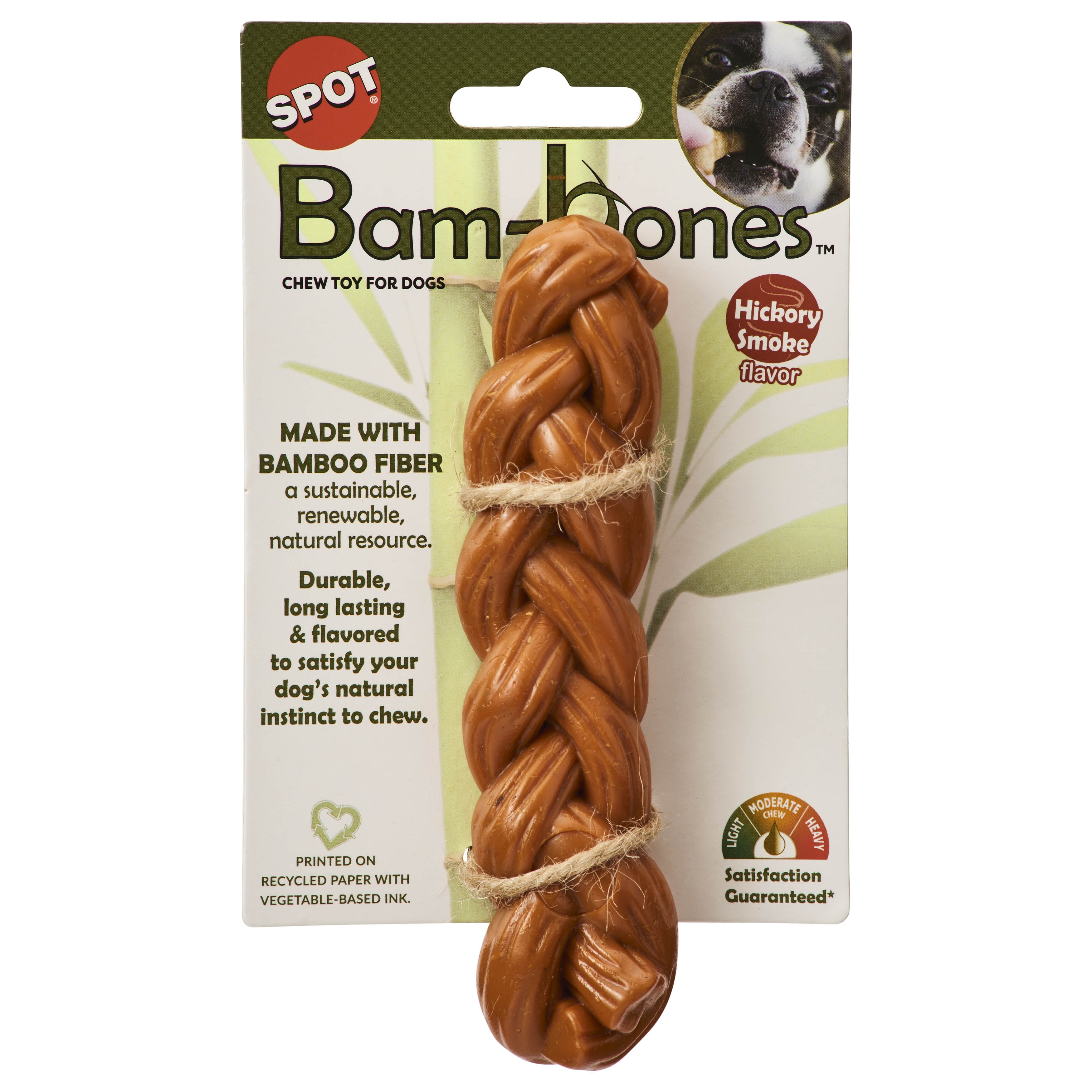 SPOT Bam-Bones Bragged Stick Chew Toys for Dogs, Bamboo Fiber Toys