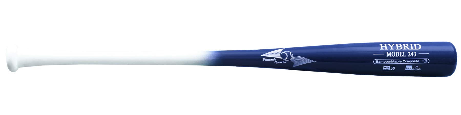 BamBooBat 243HWBN Maple Wood Composite Baseball Bat, 34" (-3)