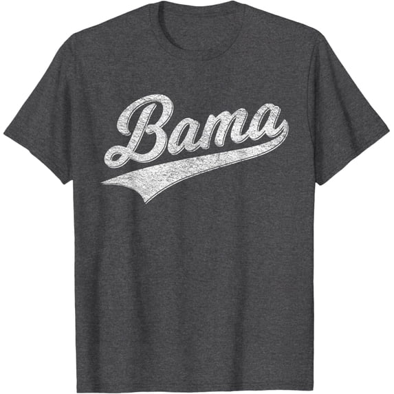 Bama Baseball Sports Script Jersey State Flag Sport T-Shirt