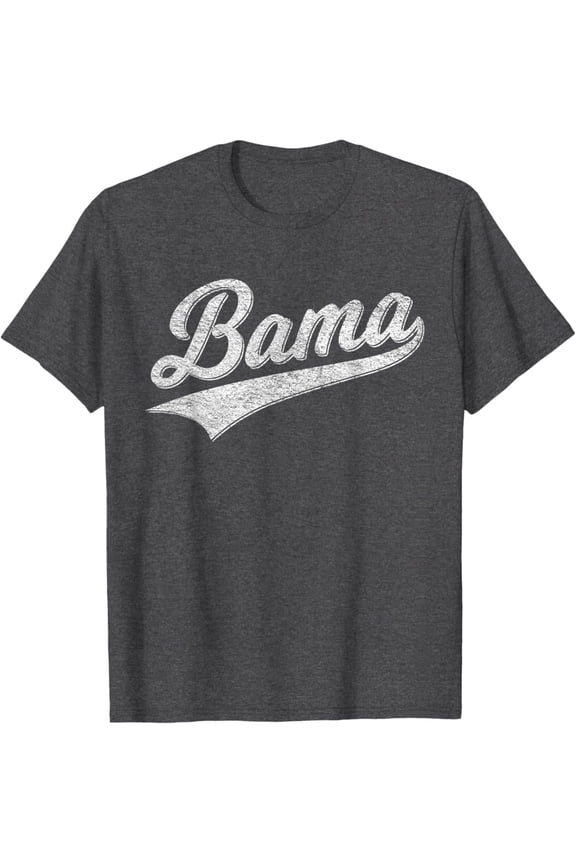 Bama Baseball Sports Script Jersey State Flag Sport T-Shirt