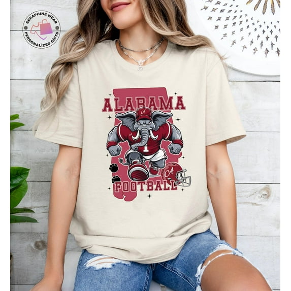 Bama Football Shirt, Elephant Sports Tshirt, Southern Game Day Shirt, College Football Tee, Football Season Shirt All Size S-5Xl