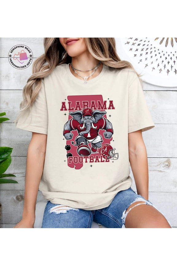 Bama Football Shirt, Elephant Sports Tshirt, Southern Game Day Shirt, College Football Tee, Football Season Shirt All Size S-5Xl