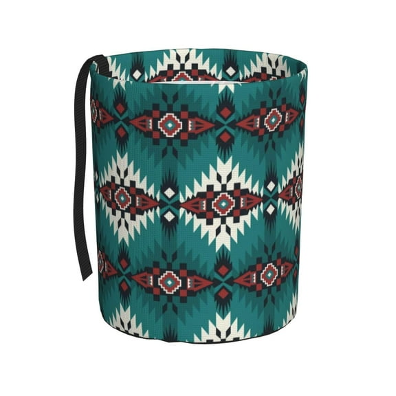 Bamanko Dotted Striped Mudcloth Sage Green Car Trash Can, Kitchen Camping Trash Can,Women's Car Accessories, Car Seat Back Use Car Interior Accessory Storage Bag Collapsible Trash Container