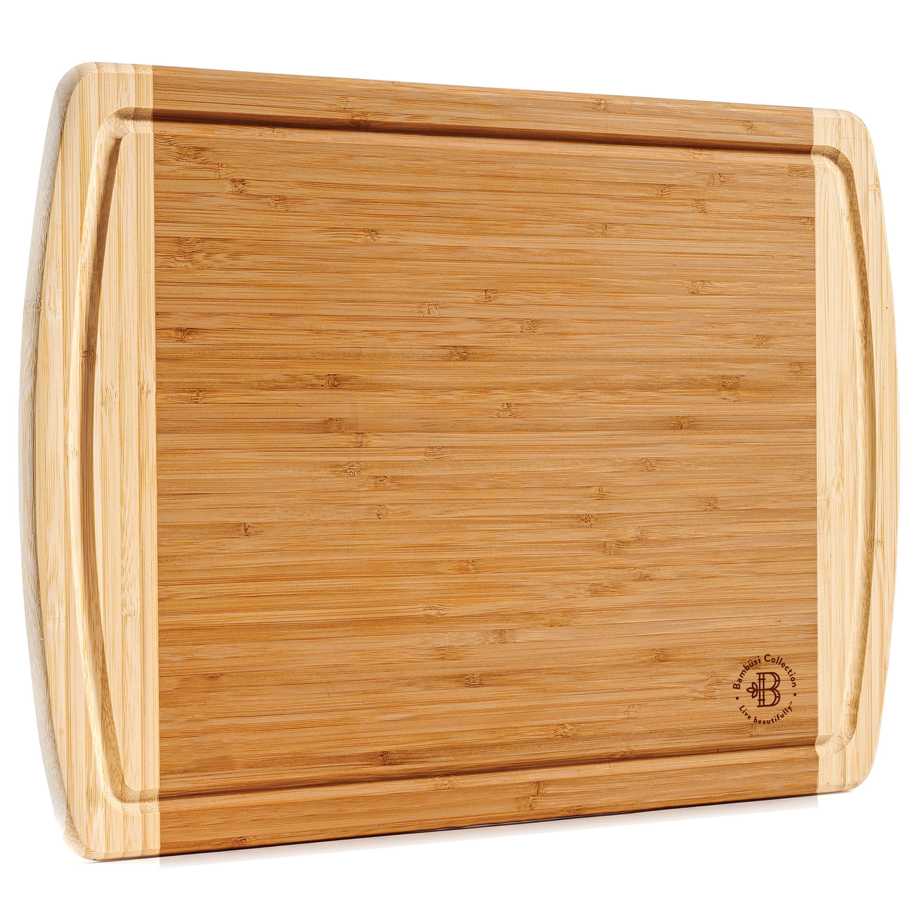 Bambüsi Extra Large Bamboo Cutting Board, Kitchen Chopping Board, Wooden Cutting Board With Juice Grooves. By: Bambusi - image 1 of 7