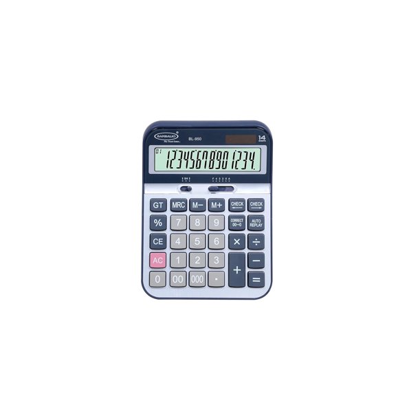 Bambalio 14 Digits BL-950 Large Display With Metallic Panel & 3 Years Warranty Electronic Calculator