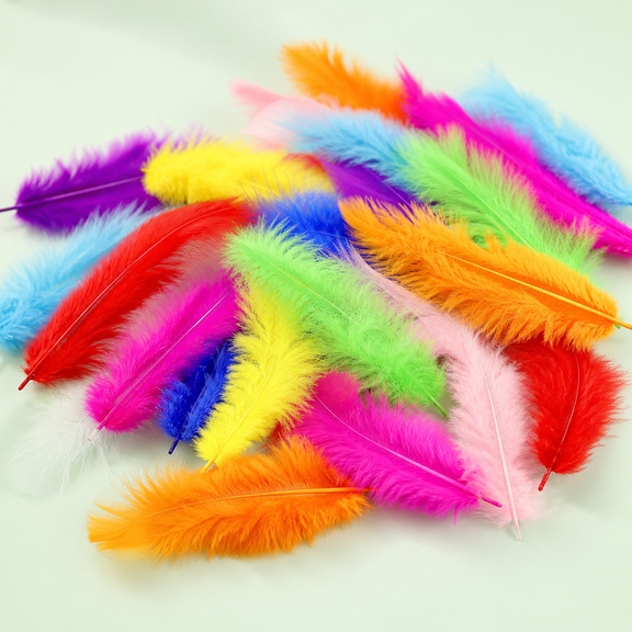 Bambang 800 Pcs 3-5 Inch Natural Multicolor Rooster Craft Feathers for DIY Wedding, Party Decor & Crafting Projects