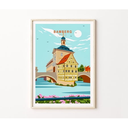 Bamberg Germany Minimalist City Wall Art Home Decor