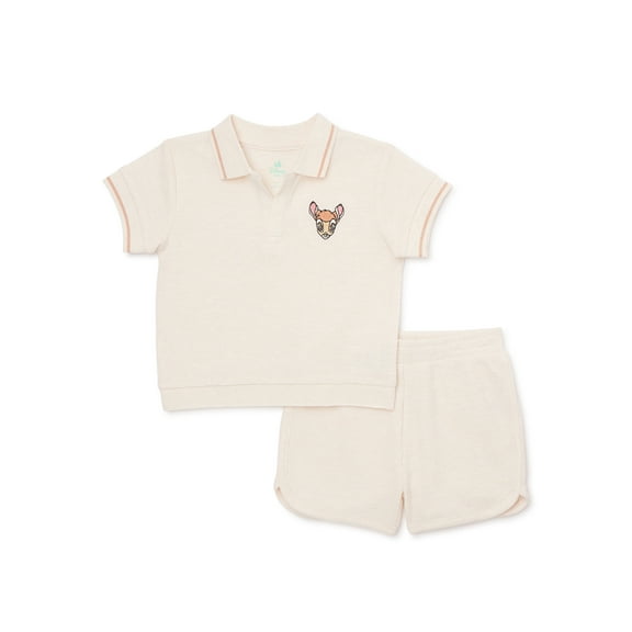 Bambi Baby Polo Shirt and Shorts Set, 2-Piece, Sizes 0M-18M