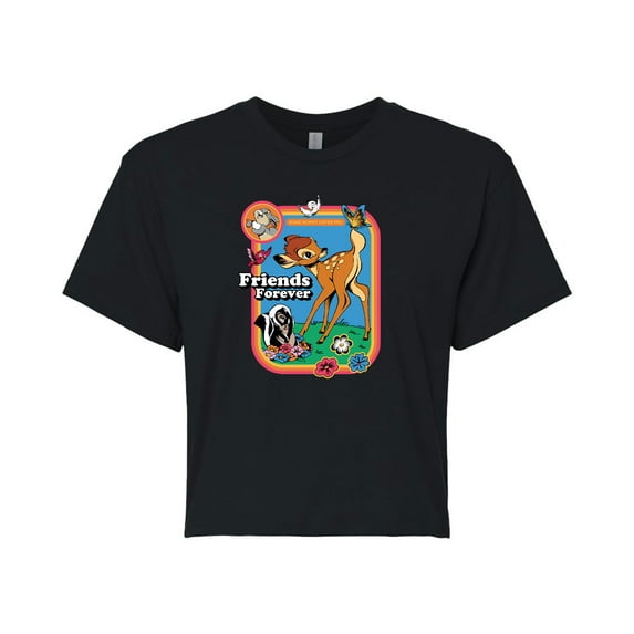 Bambi - Bambi Friends Forever - Juniors Cropped Cotton Blend T-Shirt