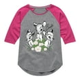 thumbnail image 1 of Bambi - Bambi Portrait Trio - Toddler And Youth Girls Raglan Graphic T-Shirt, 1 of 4