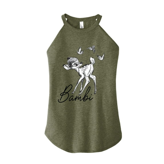 Bambi - Bambi Sketch - Juniors High Neck Tank Top