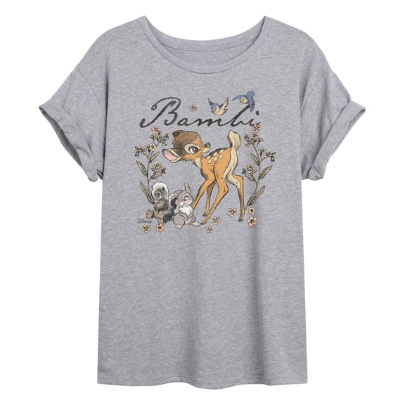 Bambi - Bambi Watercolor - Juniors Oversized Graphic T-Shirt