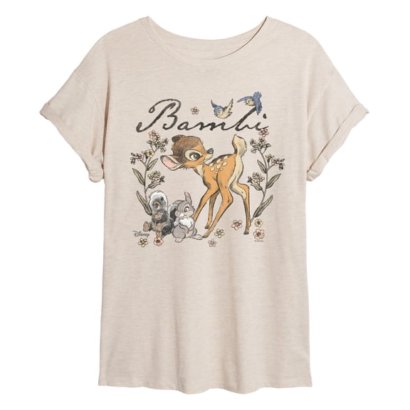 Bambi - Bambi Watercolor - Juniors Oversized Graphic T-Shirt