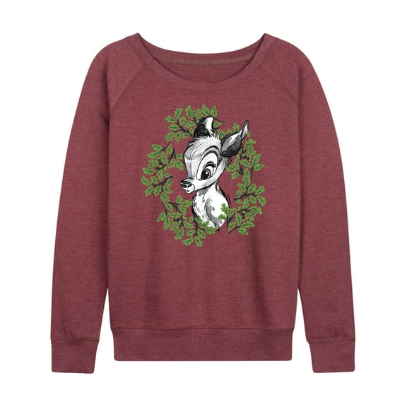 Bambi - Bambi Wreath - Women's Lightweight French Terry Long Sleeve Shirt
