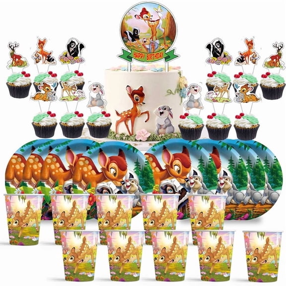 Bambi Birthday Cups Party Supplies Plates Decorations Cake Topper Decor