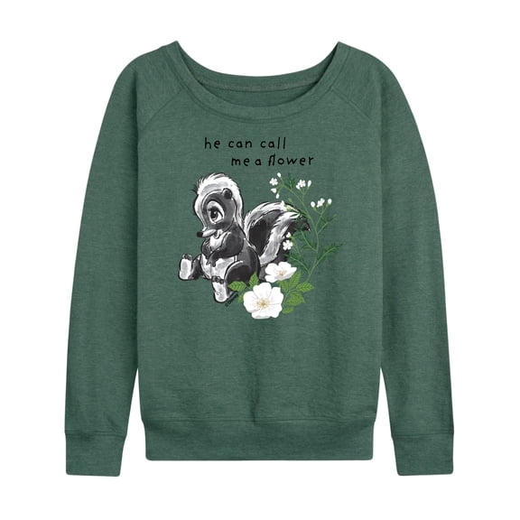 Bambi - Call Me A Flower - Women's Lightweight French Terry Long Sleeve Shirt