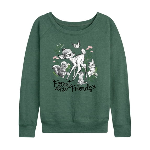 Bambi - Forest Friends - Women's Lightweight French Terry Long Sleeve Shirt