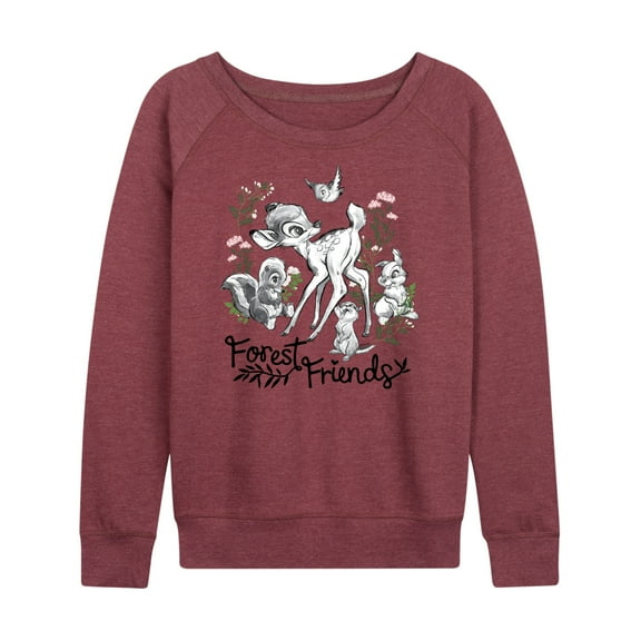 Bambi - Forest Friends - Women's Lightweight French Terry Long Sleeve Shirt
