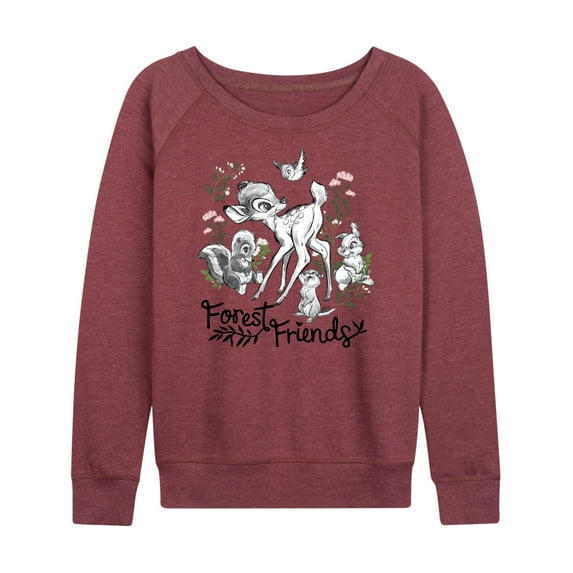 Bambi - Forest Friends - Women's Lightweight French Terry Long Sleeve Shirt