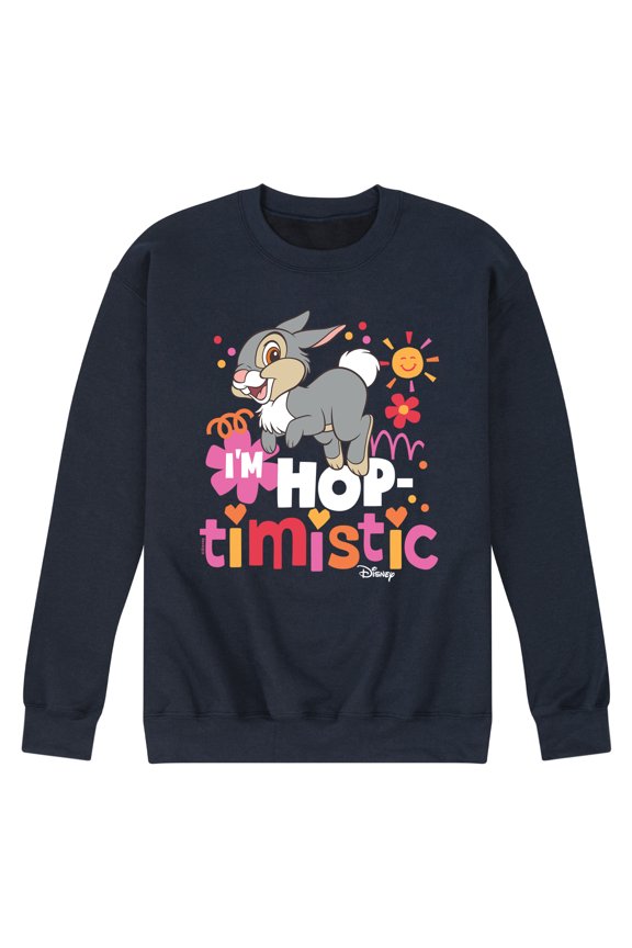 - I'm Hoptimistic Thumper - Men's Crew Fleece Sweatshirt